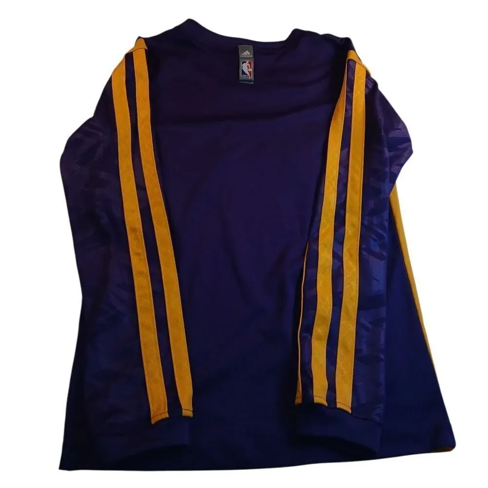 ADIDAS NBA LAKERS Boys Gold & Purple Pullover Top-Size M (10-12)Girls love this!
